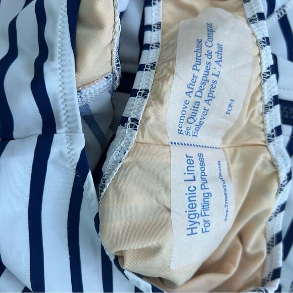 Cabana Life Navy striped zipup Unisuit 50+UPF Size Large NWT - Picture 11 of 12